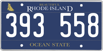 RI license plate 393558