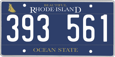 RI license plate 393561