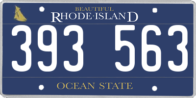 RI license plate 393563