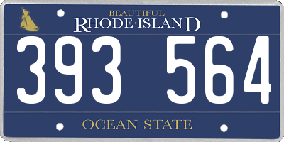 RI license plate 393564