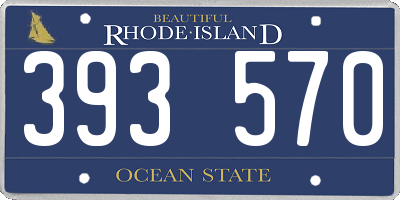 RI license plate 393570