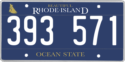 RI license plate 393571
