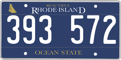 RI license plate 393572
