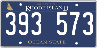 RI license plate 393573