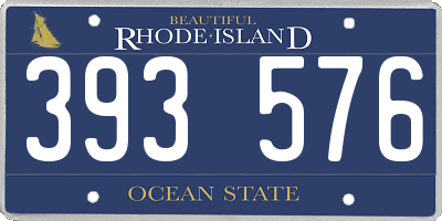 RI license plate 393576