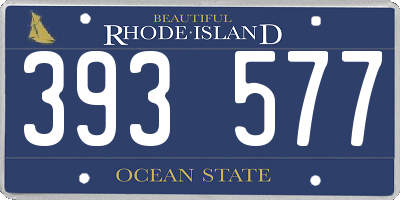 RI license plate 393577