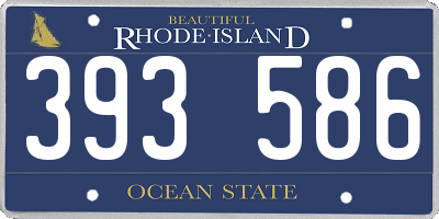 RI license plate 393586