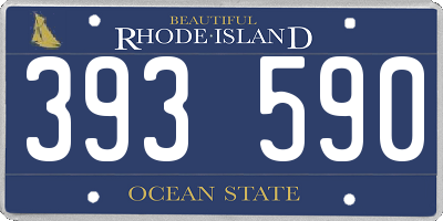 RI license plate 393590
