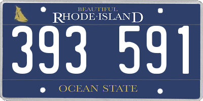 RI license plate 393591