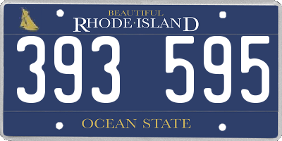 RI license plate 393595