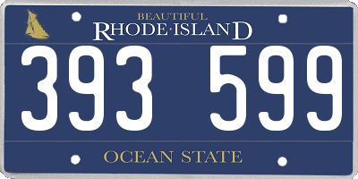 RI license plate 393599