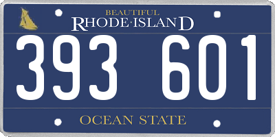 RI license plate 393601