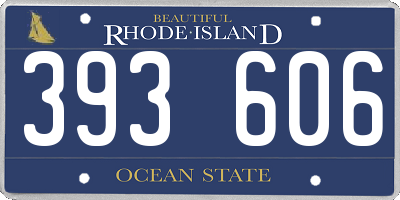 RI license plate 393606