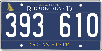 RI license plate 393610