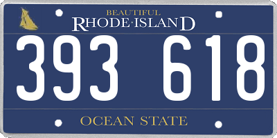 RI license plate 393618