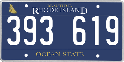 RI license plate 393619