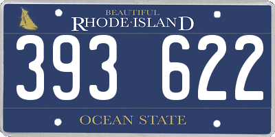 RI license plate 393622