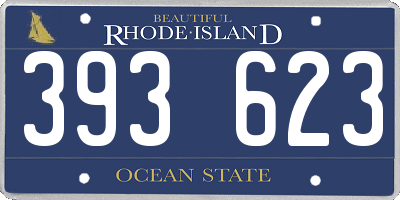 RI license plate 393623