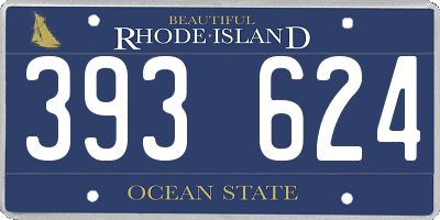 RI license plate 393624