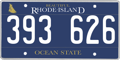 RI license plate 393626