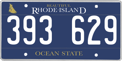 RI license plate 393629