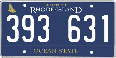 RI license plate 393631