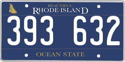 RI license plate 393632