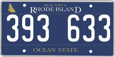RI license plate 393633