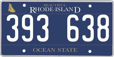 RI license plate 393638