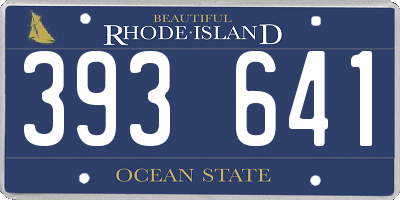 RI license plate 393641