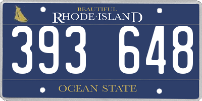 RI license plate 393648