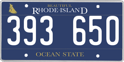 RI license plate 393650