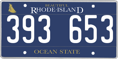 RI license plate 393653
