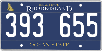 RI license plate 393655