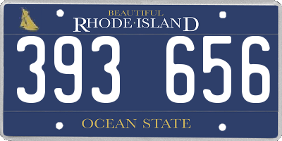 RI license plate 393656