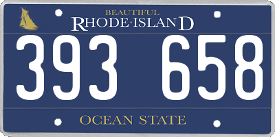 RI license plate 393658