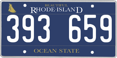 RI license plate 393659