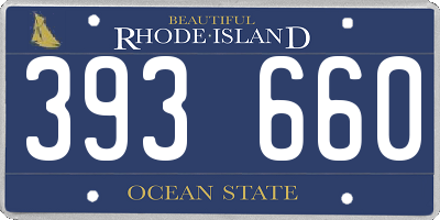 RI license plate 393660