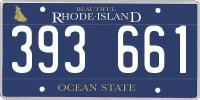 RI license plate 393661