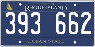 RI license plate 393662