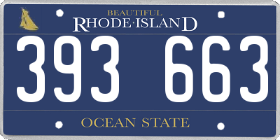RI license plate 393663