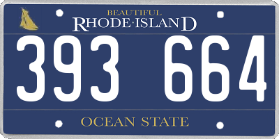 RI license plate 393664