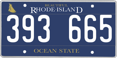RI license plate 393665