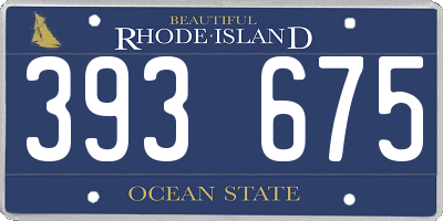 RI license plate 393675
