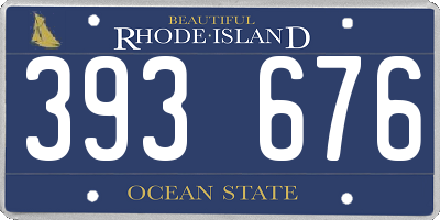RI license plate 393676