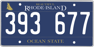RI license plate 393677