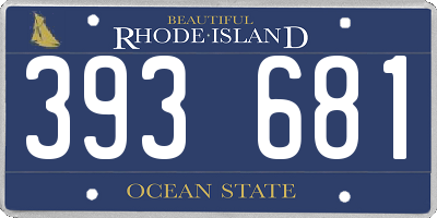 RI license plate 393681