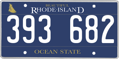 RI license plate 393682