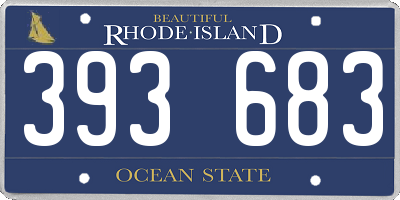 RI license plate 393683