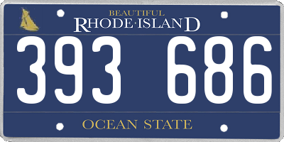 RI license plate 393686